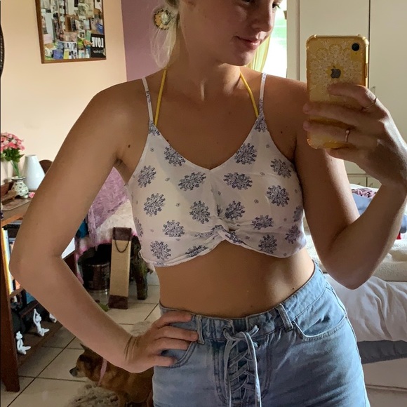 FLORAL CROP TOP - Picture 4 of 4